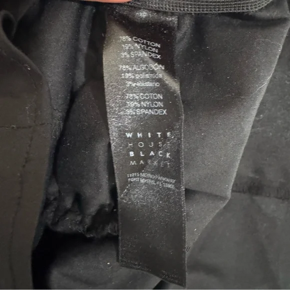 WHBM Ruffle Sleeve Black Blouse Waist Tie Size 2 - Picture 8 of 10